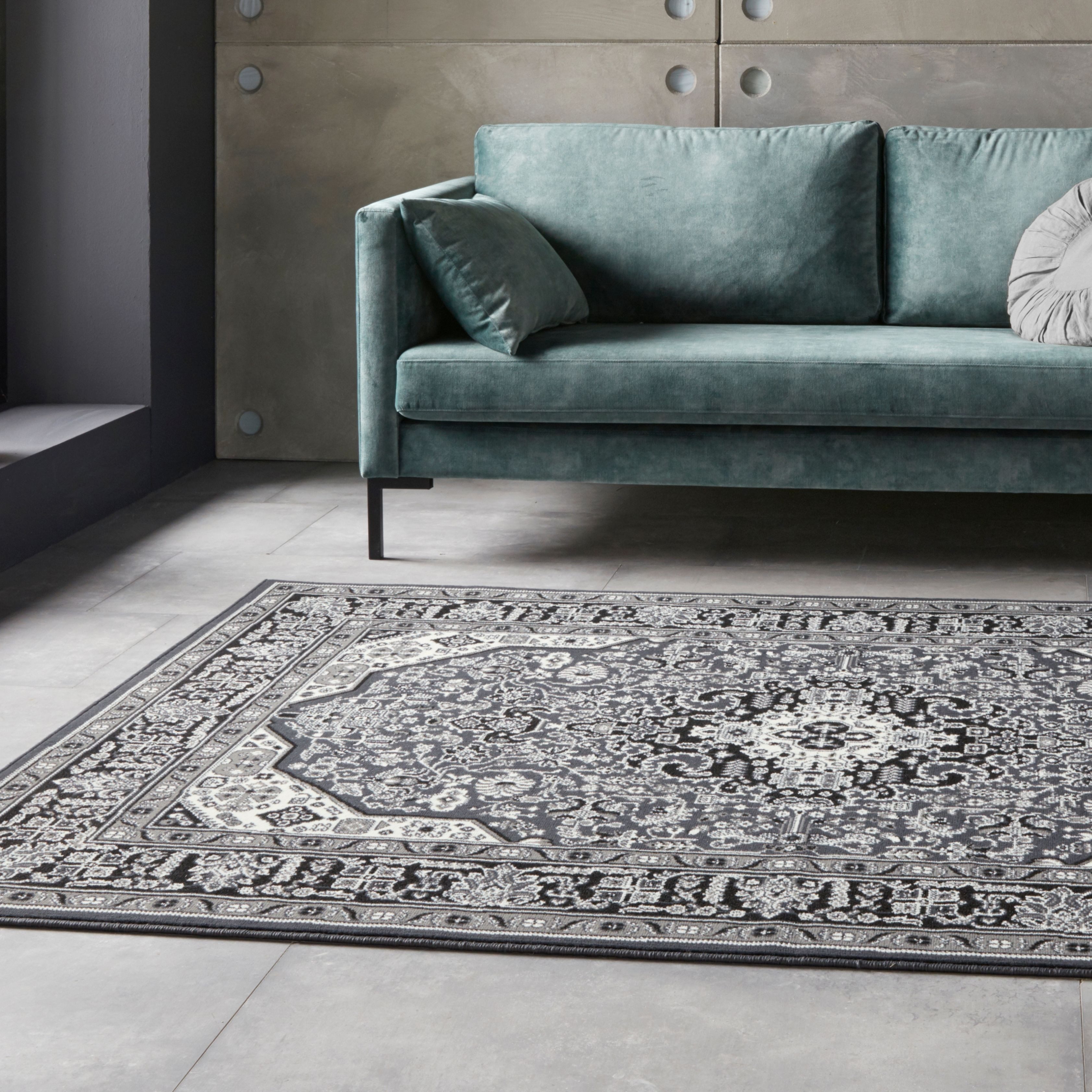 NOURISTAN Teppich Skazar Isfahan, rechteckig, Höhe: 9 mm, Kurzflor, Orient, Läufer, Vintage, Esszimmer, Wohnzimmer, Flur