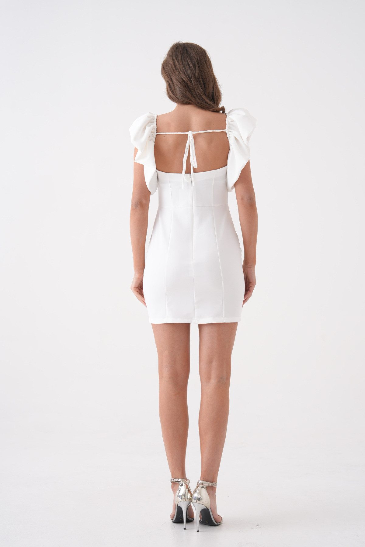 WOMAN VISION Minikleid Minikleid mit Puffärmeldetails