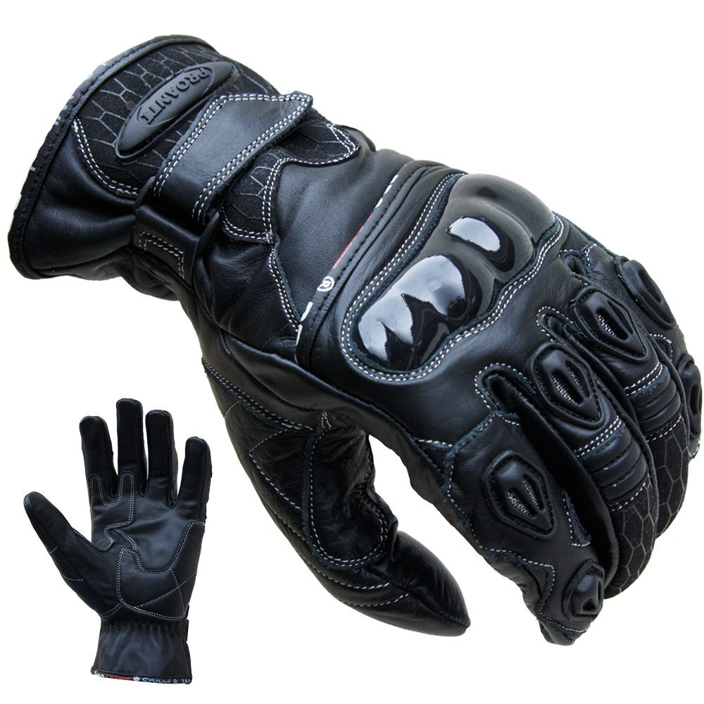 PROANTI Motorradhandschuhe PROANTI Motorradhandschuhe PROANTI Leder kurz Motorrad Handschuhe