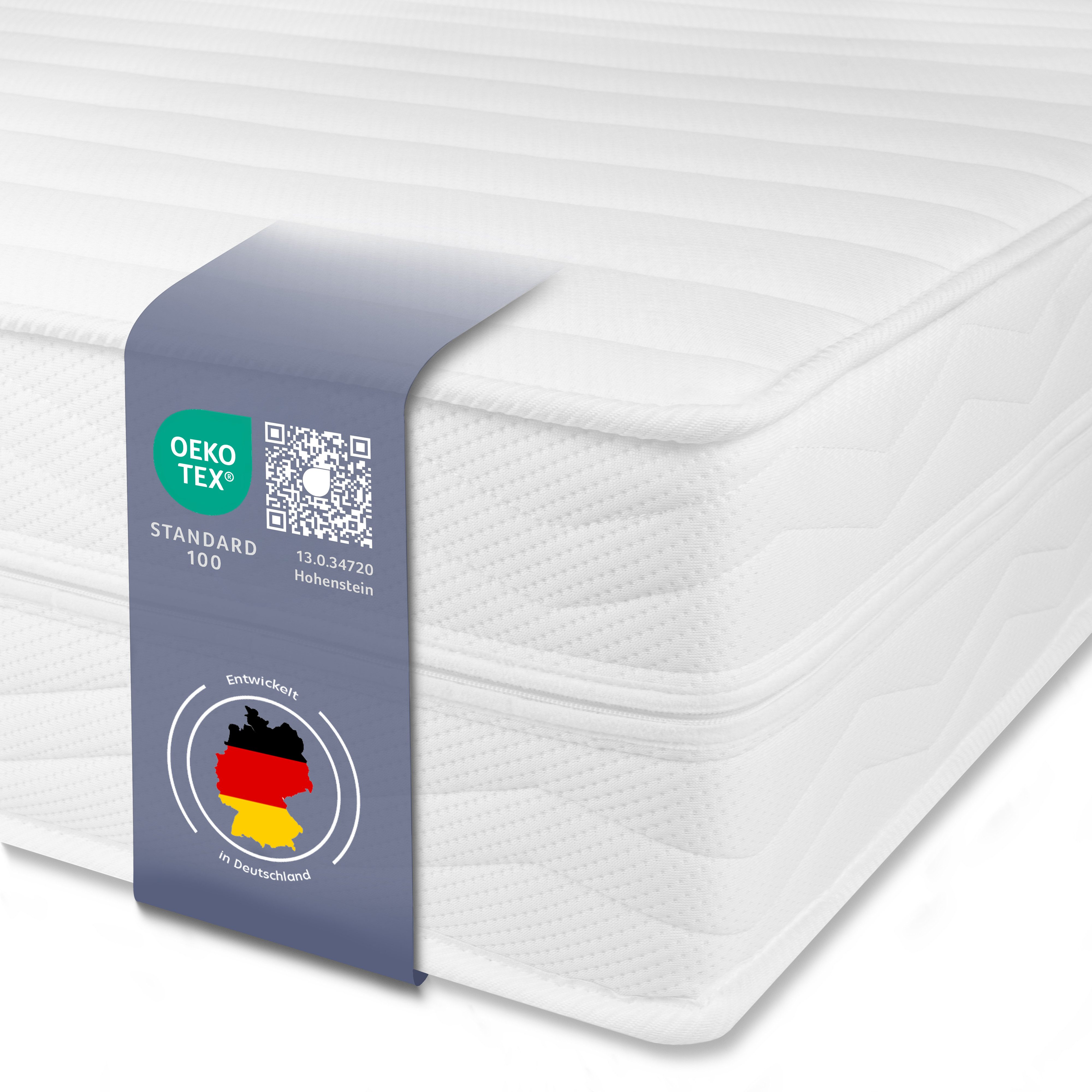Kaltschaummatratze HydroVital - 7-Zonen Wendematratze mit zwei Liegeseiten H2&H3, Träumegut24, 19 cm hoch, verschiedene Größen und Höhen