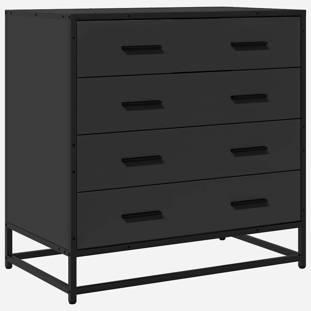 vidaXL Kommode Schubladenschrank Schwarz 70x41x70 cm Holzwerkstoff (1 St)