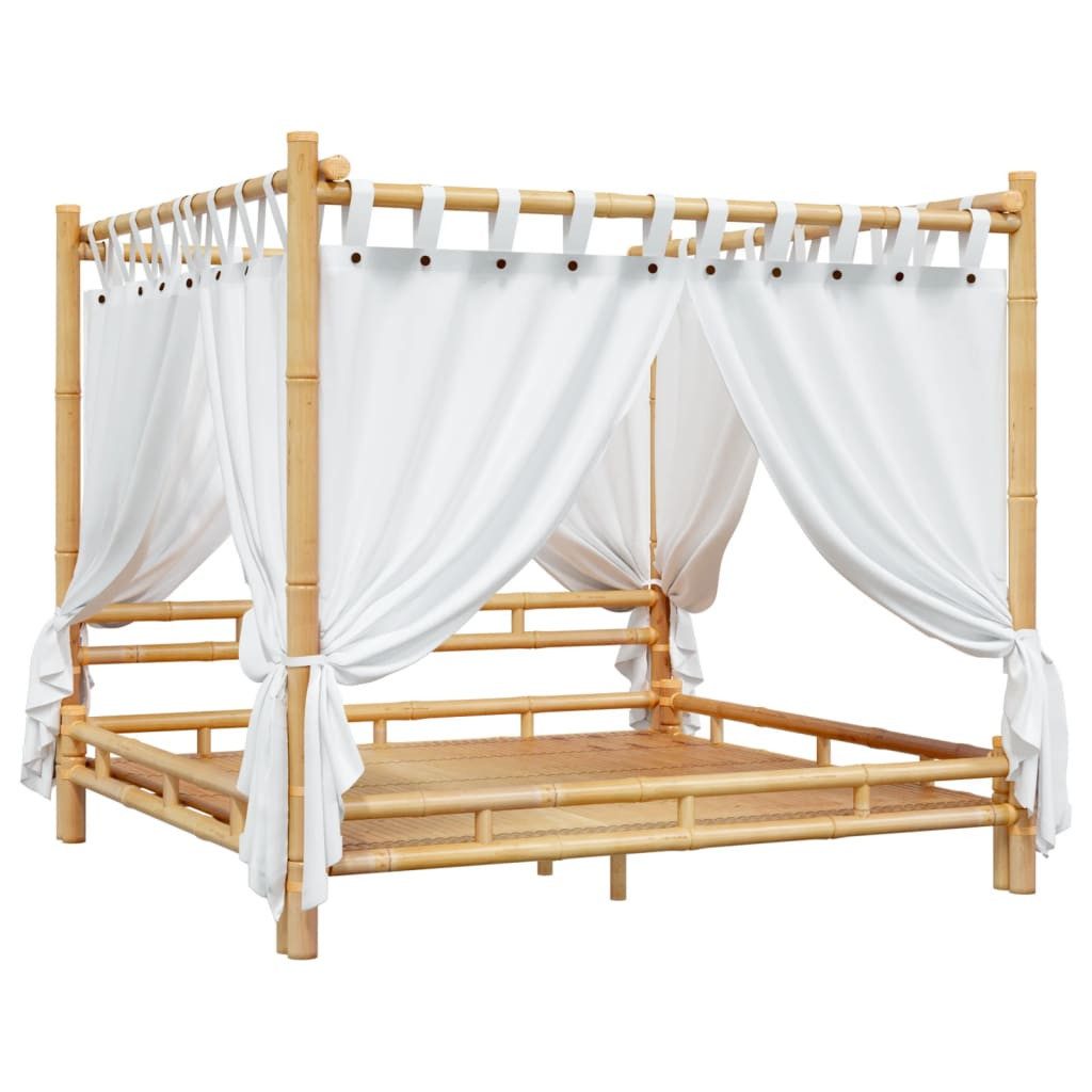 vidaXL Bett Himmelbett 200x200 cm Bambus günstig online kaufen