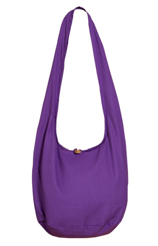 PANASIAM Freizeittasche Schulterbeutel einfarbig Schultertasche aus 100% Baumwolle in 2 Größen, Umhängetasche auch als Wickeltasche Handtasche oder Strandtasche