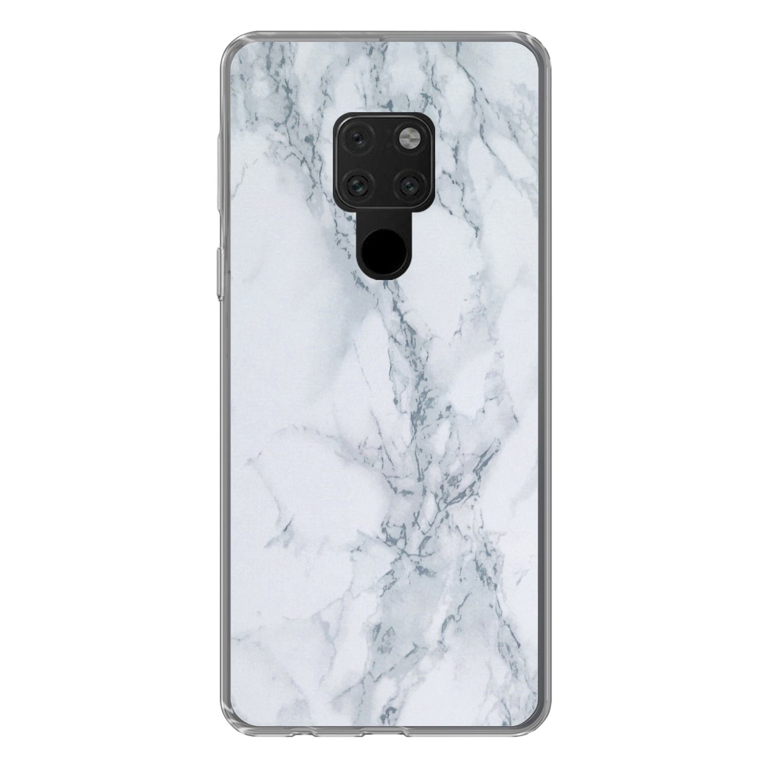 MuchoWow Handyhülle für Huawei P40 Lite Marmor - Muster - Gus - Weiß - Marmoroptik - Luxus, Handy Case, Silikon, Bumper Case Dünn