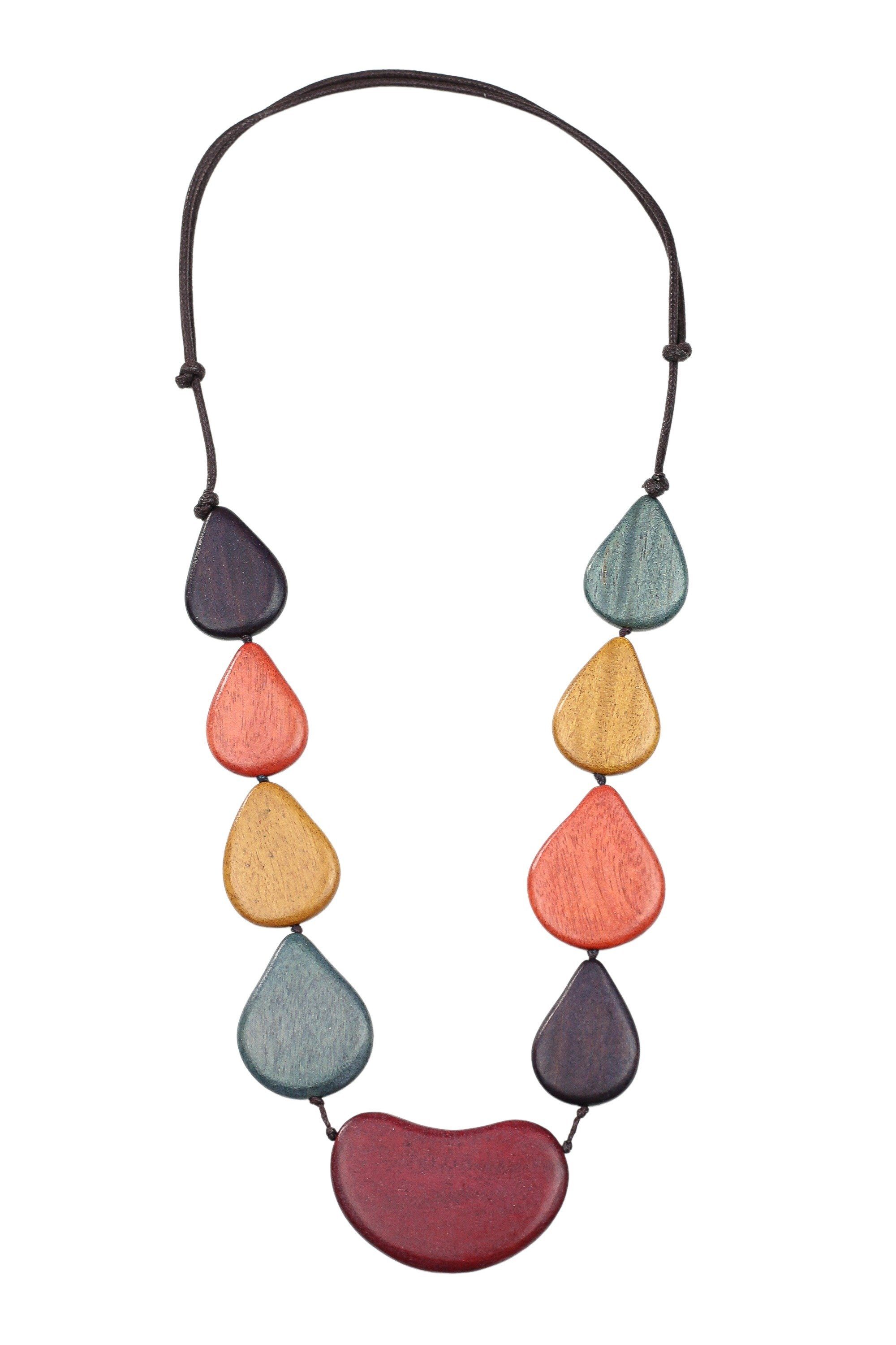COLLEZIONE ALESSANDRO Lange Kette Princesa, aus echtem Holz