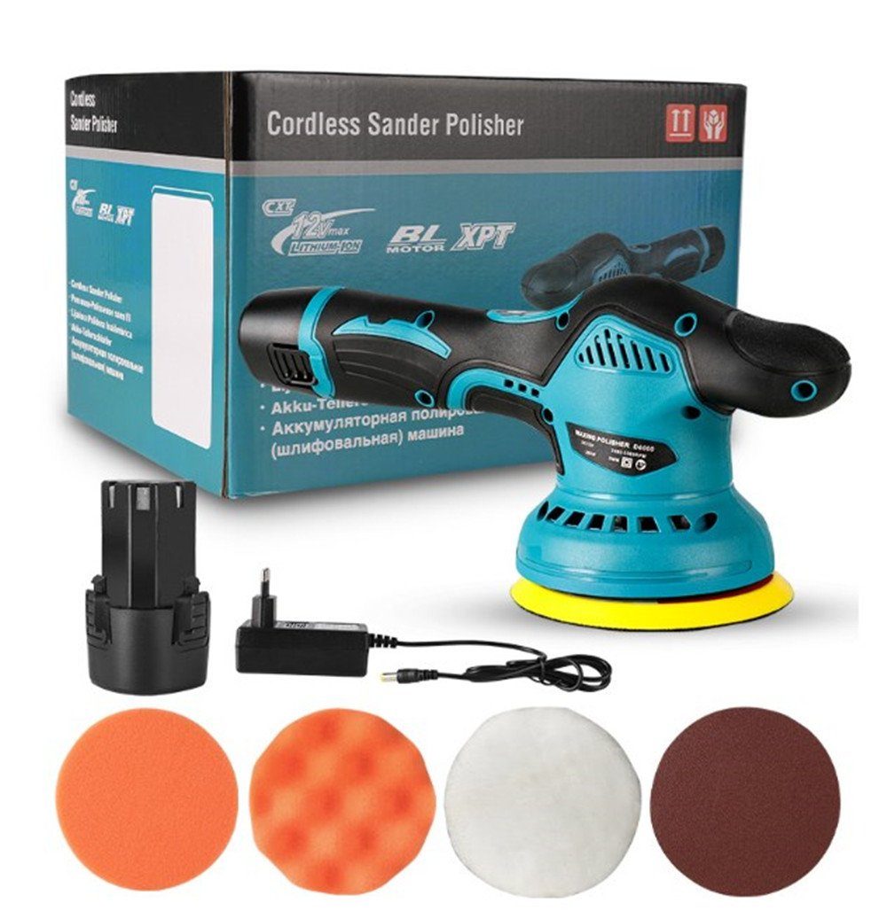 2500 Polieraufsatz,Poliermaschine Poliermaschine Geschwindigkeiten Set U/min, Kabellos, min. Kleine Poliermaschine Auto Poliermaschine XDOVET 2500-5500rpm,Profi 8