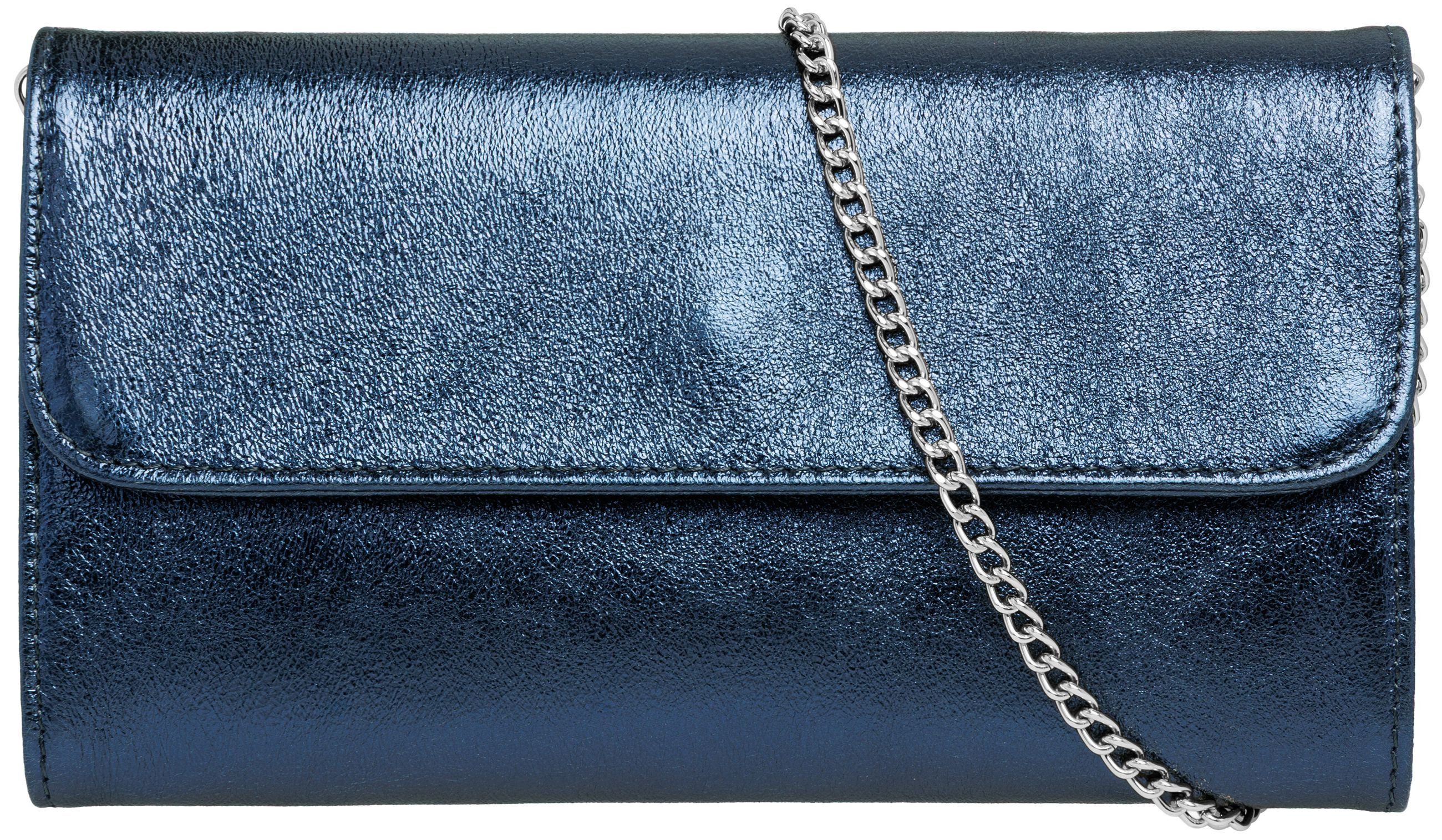 Caspar Clutch Abendtasche Metallic Leder Damen günstig online kaufen