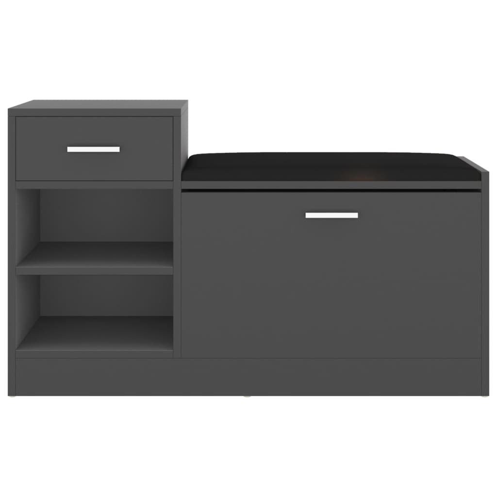 vidaXL Schuhregal Schuhbank Grau 94,5x31x57 cm günstig online kaufen