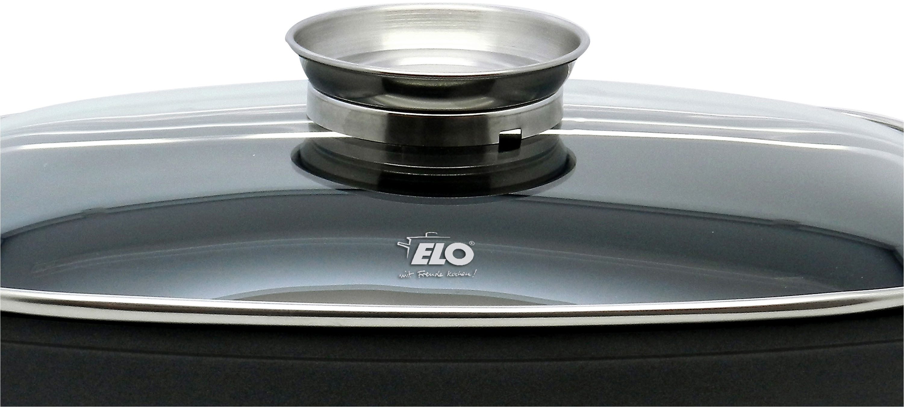 Elo Bräter Alucast, Aluminiumguss (1-tlg., 1 Bräter mit Glasdeckel), Aromaknopf, Induktion