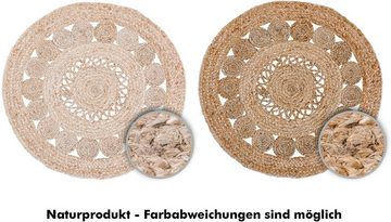 Teppich Balo, LUXOR living, rund, Höhe: 6 mm, Naturfaser, handgeflochten, Flecht Design