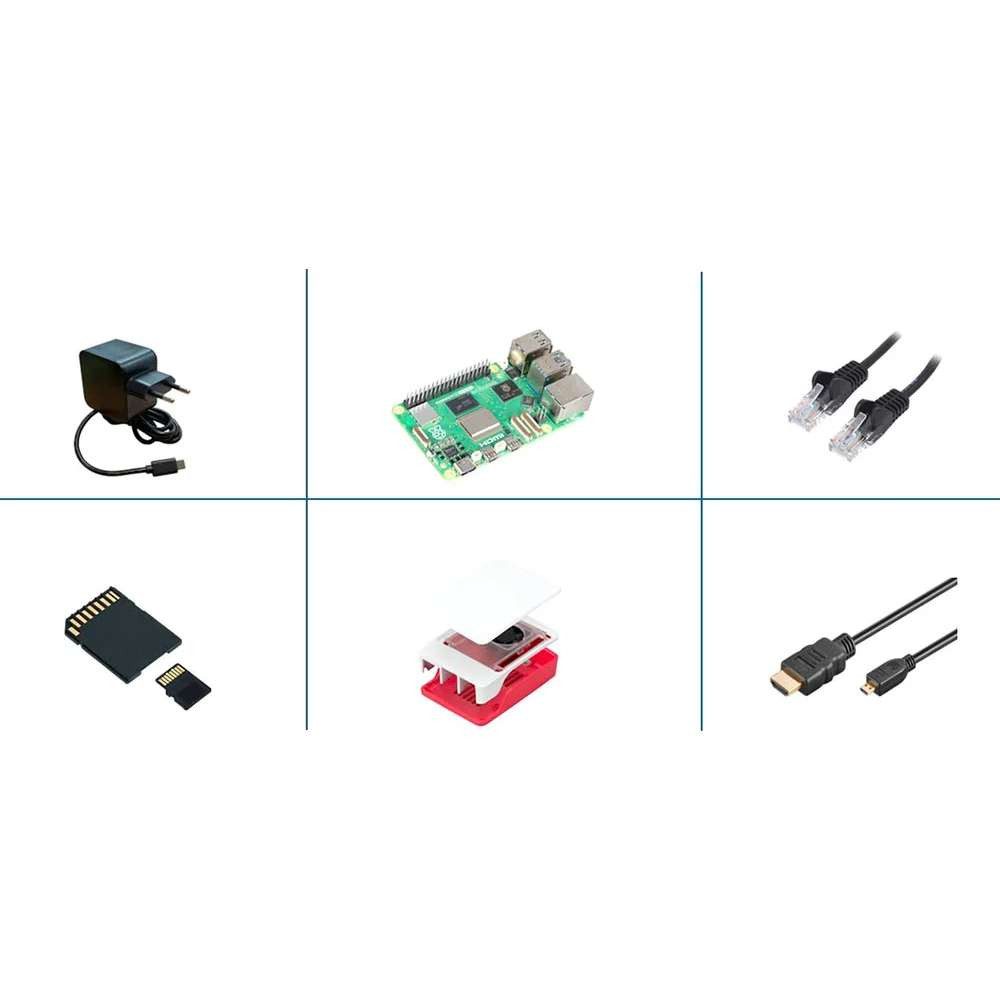 Raspberry Pi Raspberry Pi PI5 - 16GB - FULL KIT - Weiss / Rot Mini-PC