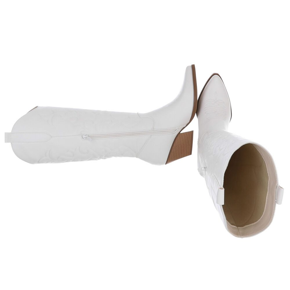 Ital-Design Elegante Stiefeletten mit hohem Absatz für Damen Westernstiefel günstig online kaufen