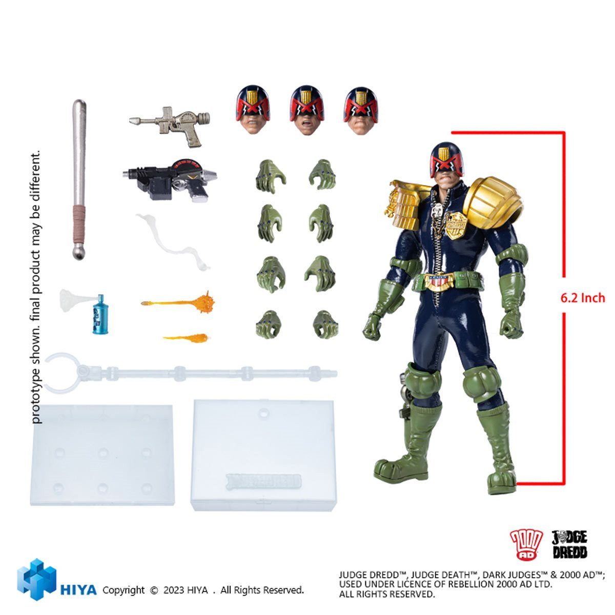 Hiya Toys Actionfigur 2000 AD Exquisite Super Series 1/12 Judge Dredd Actionfigur