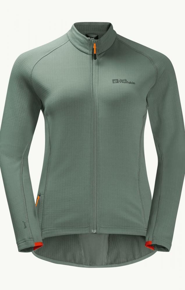 Jack Wolfskin Fahrradjacke Jack Wolfskin Morobbia FZ Light W Fleece Jacke Picnic Green Größe XS