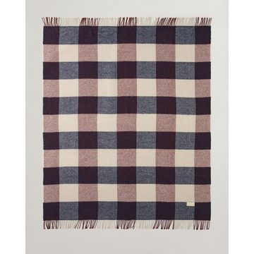 Wohndecke Gant Home Wolldecke Check Throw Plumped Red (130x180cm), Gant