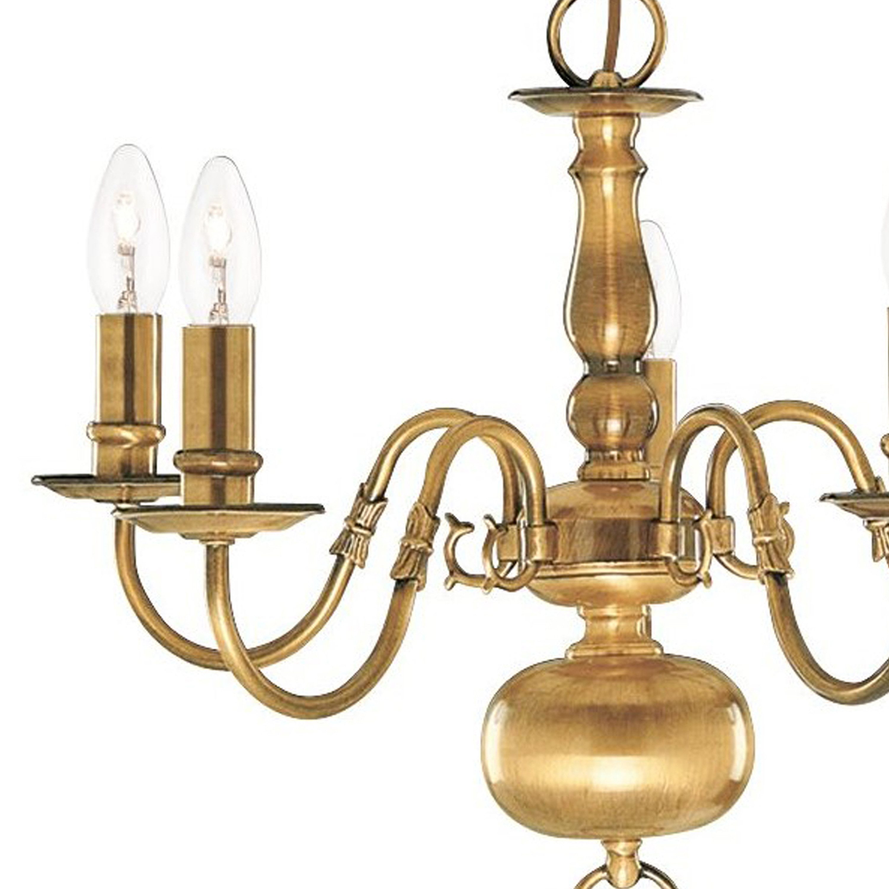 Searchlight Kronleuchter Hängeleuchte Flemish, 5-flammig, ohne Leuchtmittel, Klassisches Ambiente