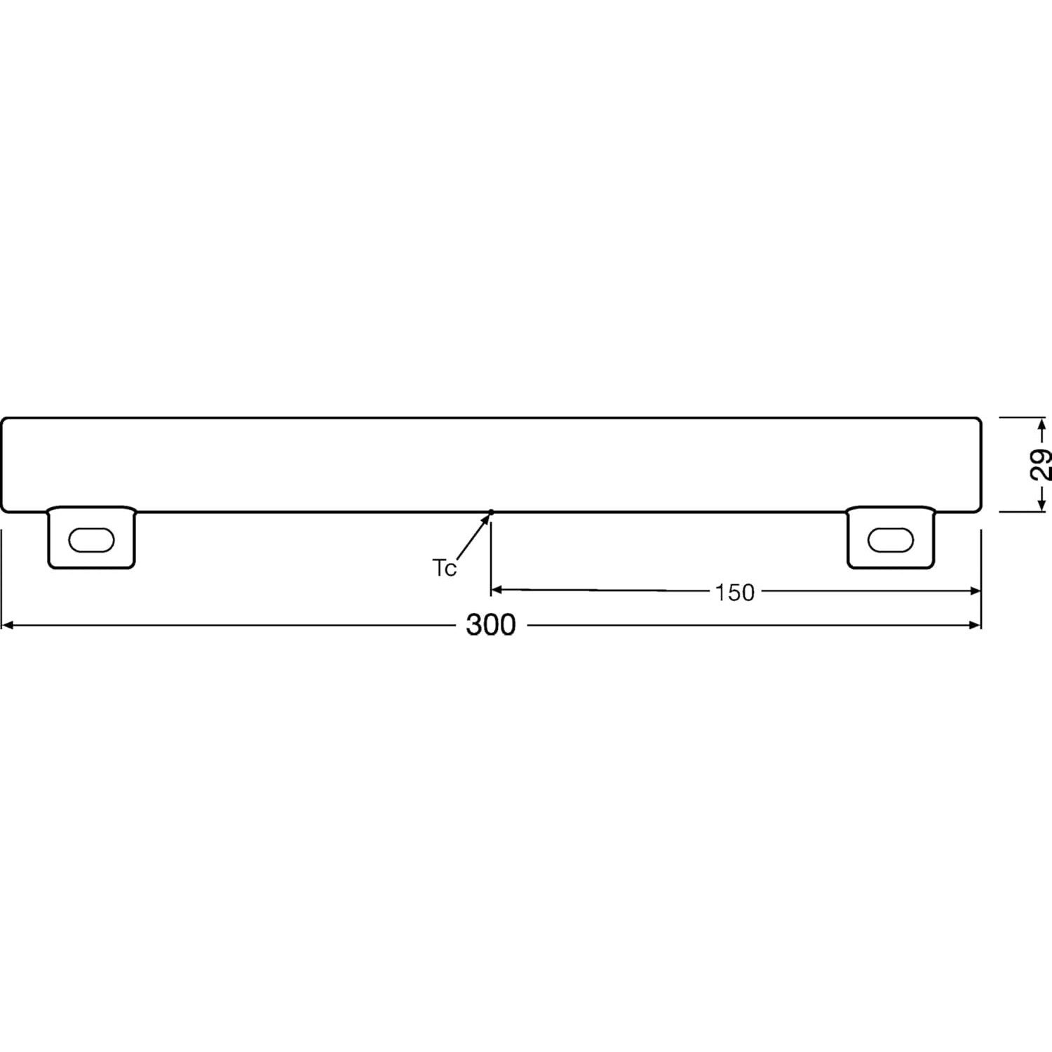 Osram LED-Leuchtmittel Led LEDinestra S14s Röhre Lampe WarmWeiß 27W, 1 St., Warmweiß, Leuchtmittel 30cm Licht