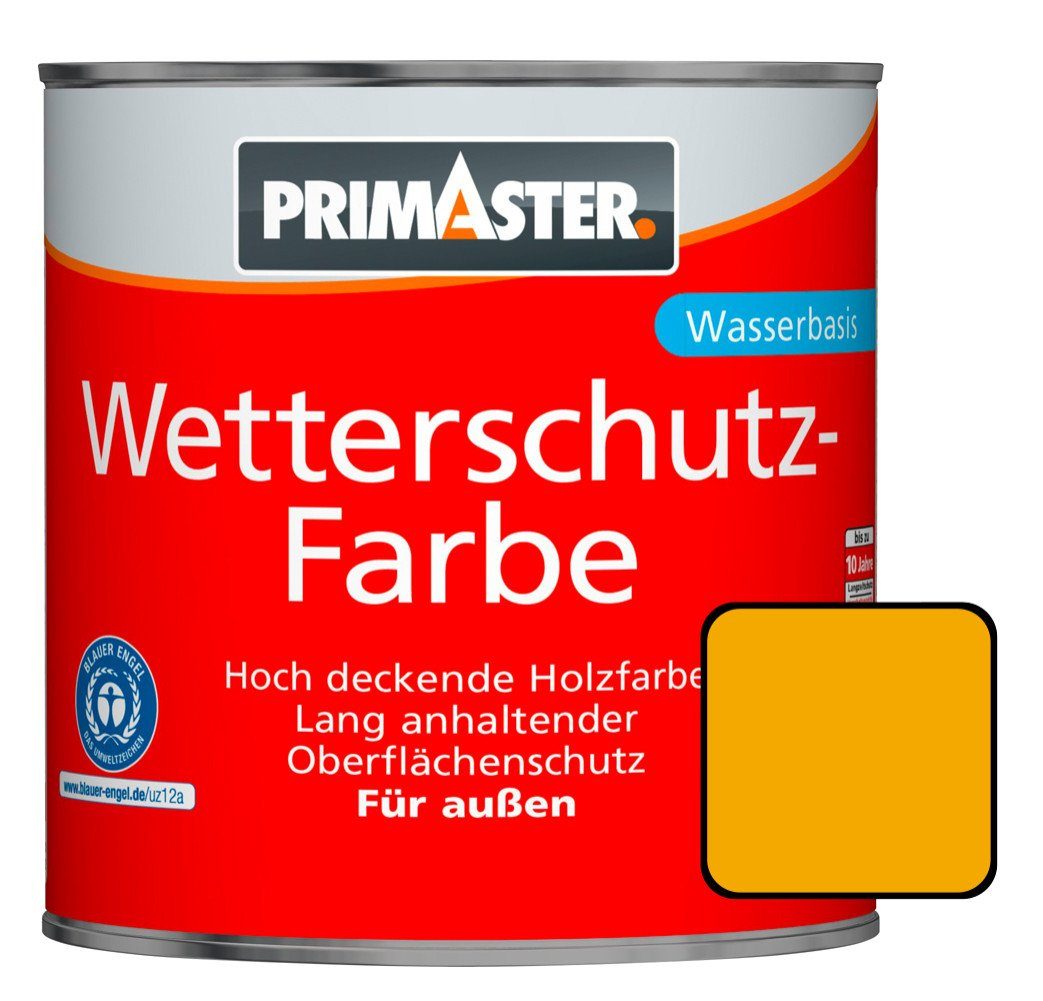 Primaster Holzschutzlasur Primaster Wetterschutzfarbe 750 gelb ml