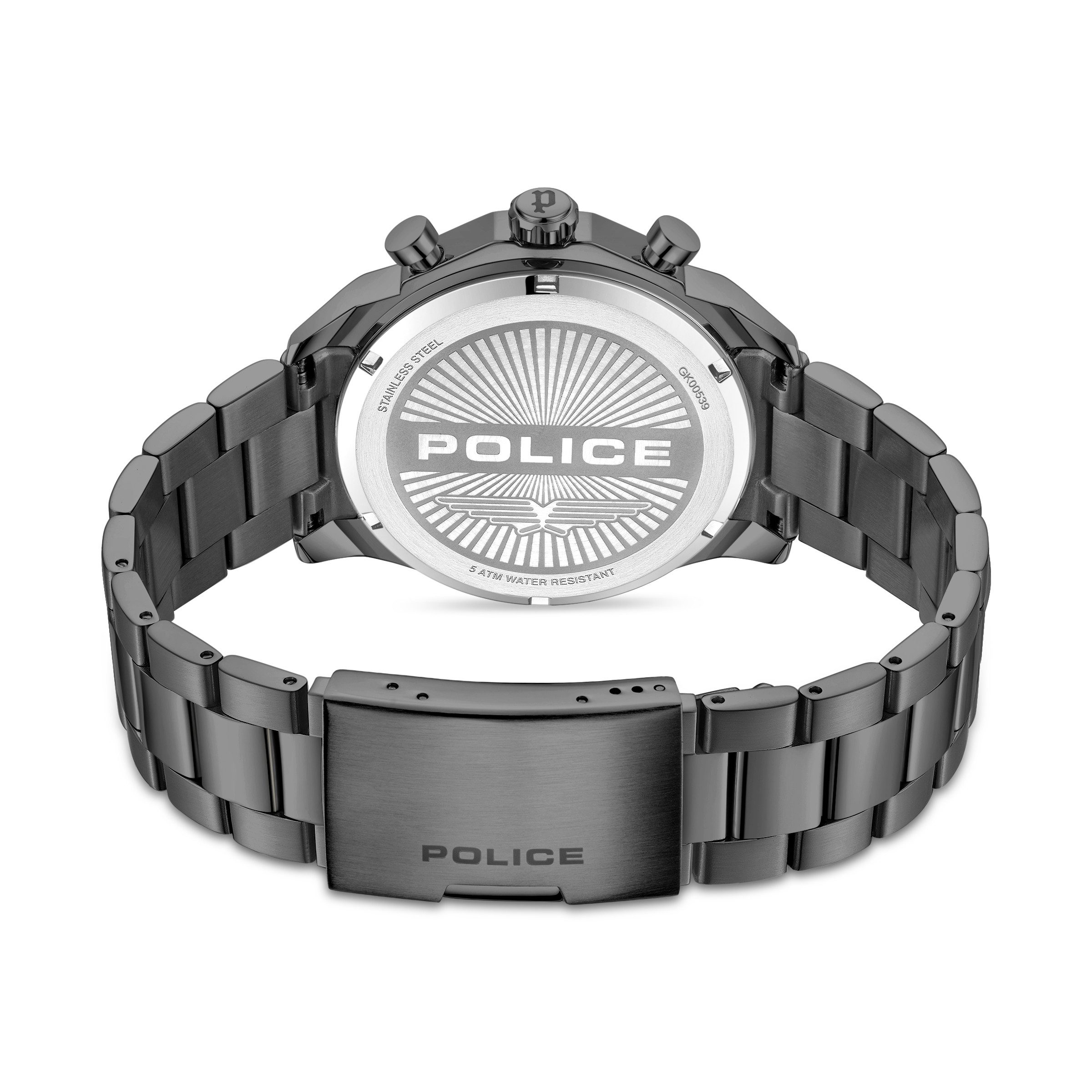 Police Chronograph Soul Set PEWGK0053903-SET, (Set, 2-tlg., mit Armband), Quarzuhr, Armbanduhr, Herrenuhr, Edelstahlarmband