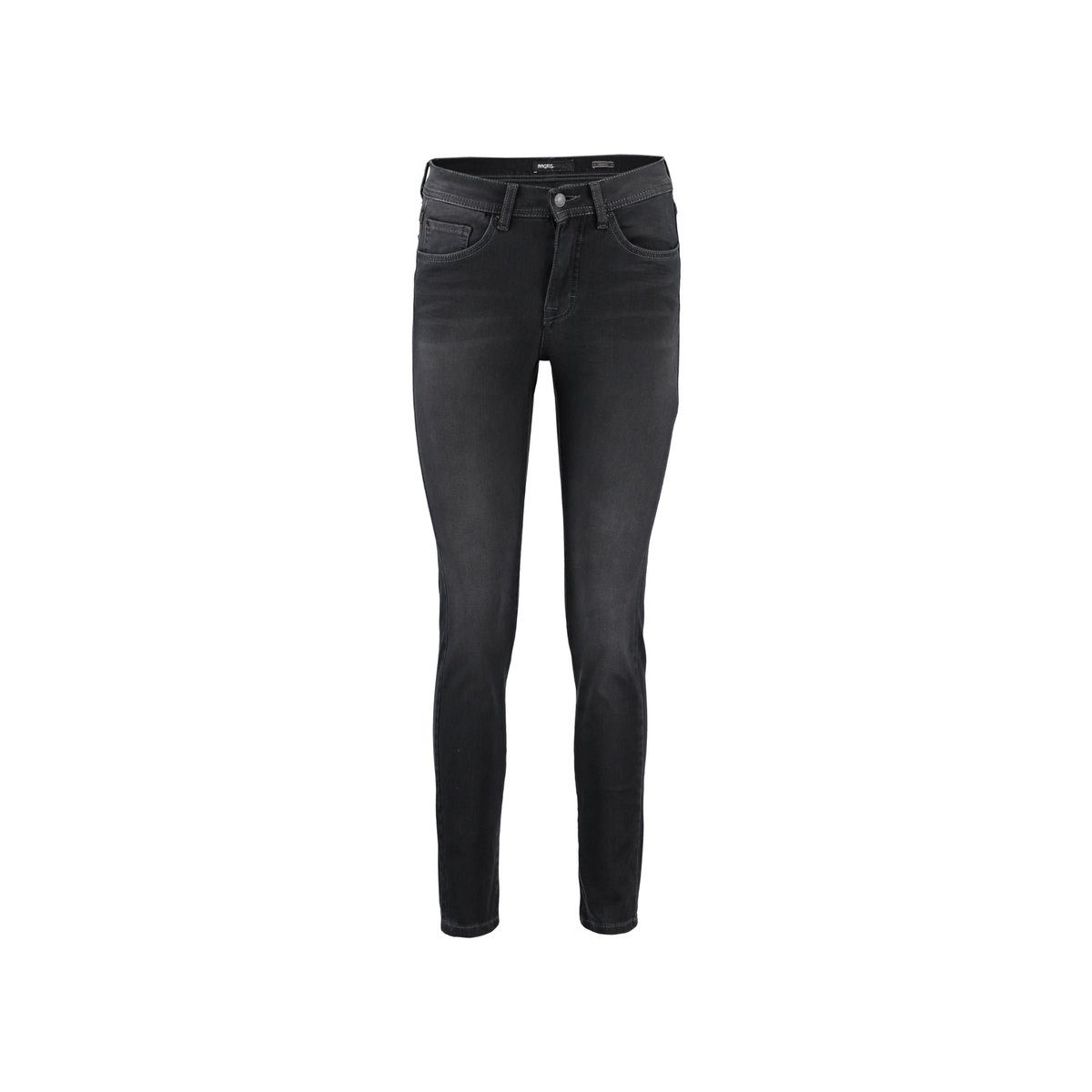 schwarz 5-Pocket-Jeans (1-tlg) ANGELS regular