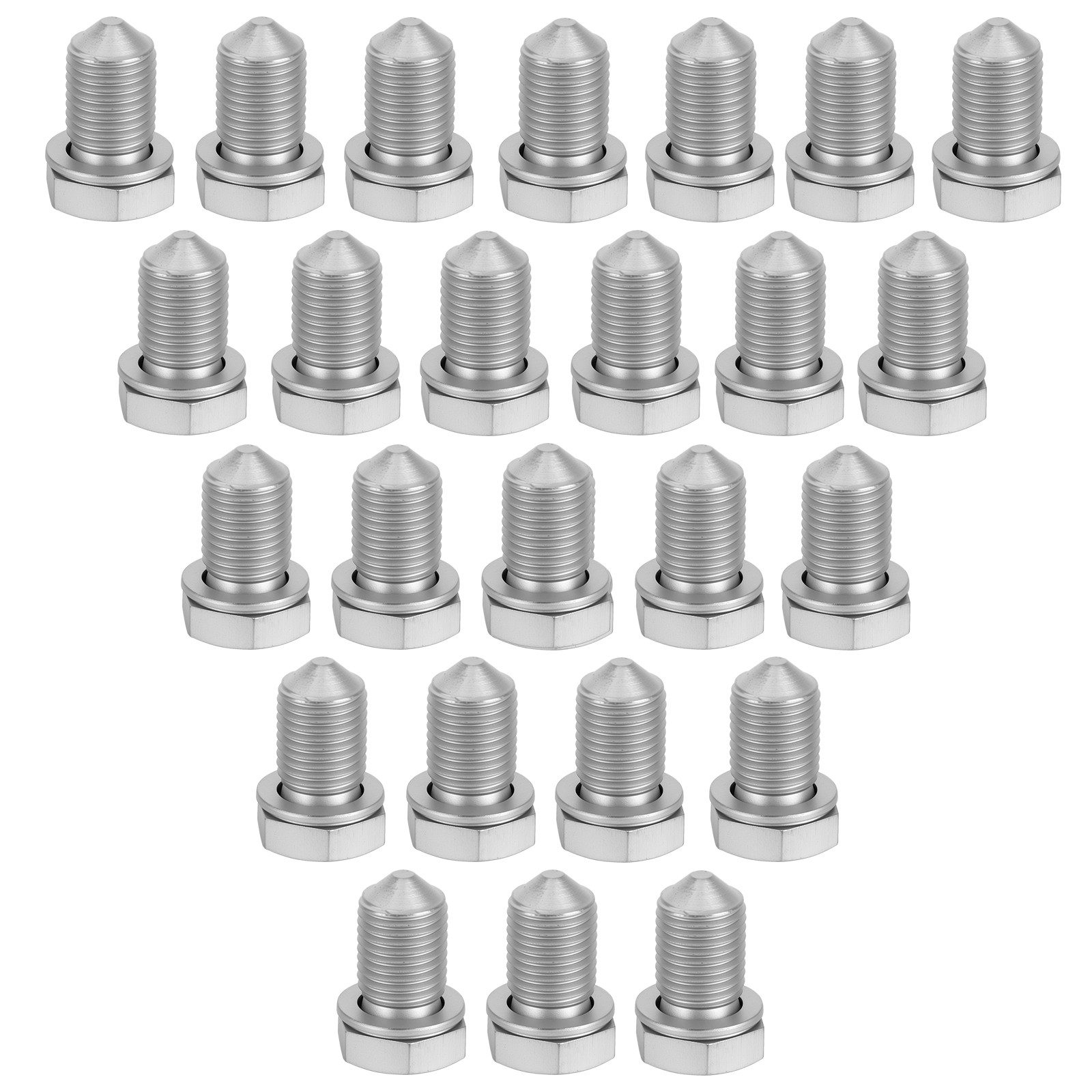 BlingBin Schrauben-Set 25 Stück Volkswagen Ölwannenschrauben inkl. Dichtring, N90813202, (1er Set, 25 St., 25tlg), Ölschraube Ersatzteile, Gewinde M14x1,5 Länge für VW AUDI SEAT SKODA
