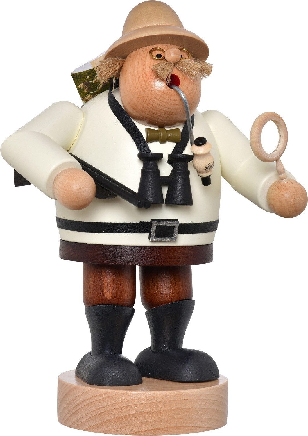 KWO Kunstgewerbe Werkstätten Räuchermännchen KWO Räuchermann Entdecker, (1 St), Handarbeit aus dem Erzgebirge
