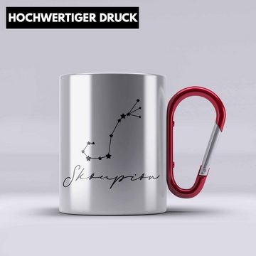 Trendation Thermotasse Skorpion Sternzeichen Edelstahl Tasse Geschenk Horoskop Tierkreiszeich