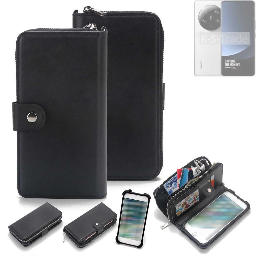 K-S-Trade Handyhülle für Xiaomi 13 Ultra, 2in1 Handyhülle Schutzhülle & Portemonnee Cover Handy Hülle