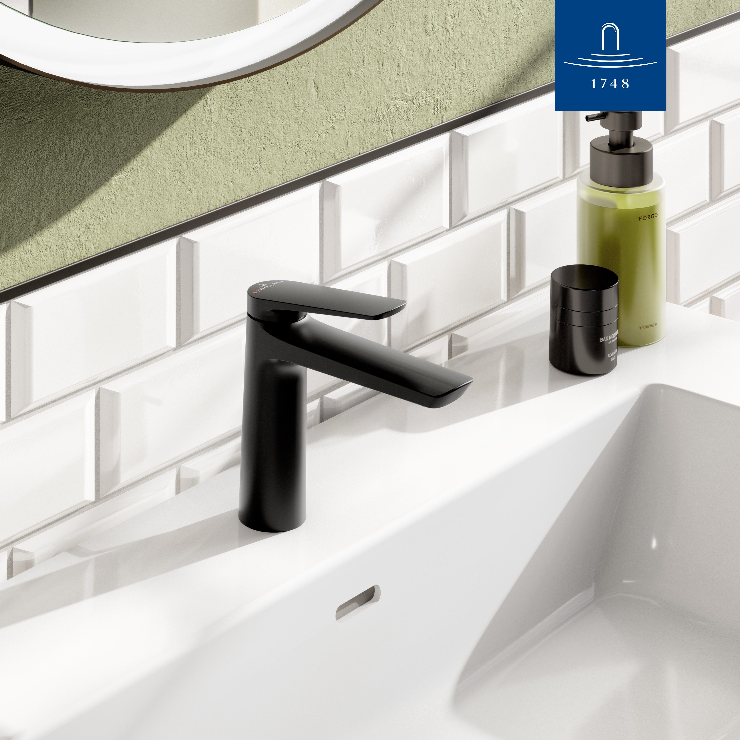Villeroy & Boch Waschtischarmatur Oasis Wasserhahn ohne Zugstange mit Keramikkartusche, Waschbeckenarmatur – Bild 5 von 5
