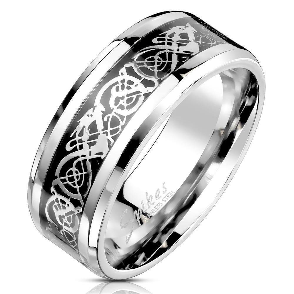 1-tlg), keltisches Edelstahl Ring Silber Damen (Ring, Unisex BUNGSA Fingerring Tribal aus Herren