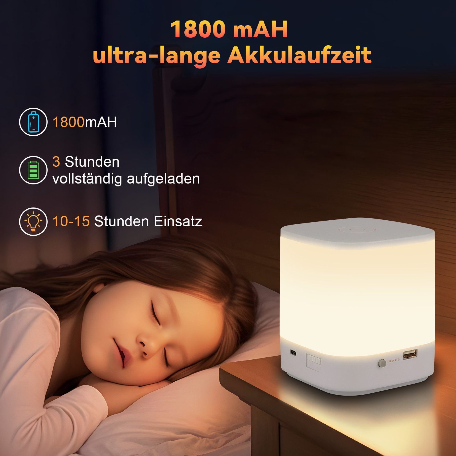 Nettlife LED Nachttischlampe 2ER Touch Dimmbar günstig online kaufen