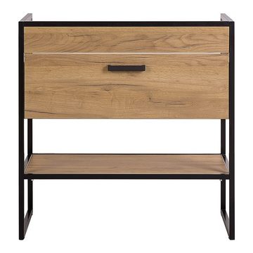 Lomadox Badmöbel-Set MANHATTAN-56, (Spar-Set, 5-St), 5-teilig in Industrie-DesignGold Craft Oak-Eiche 190/185/46cm