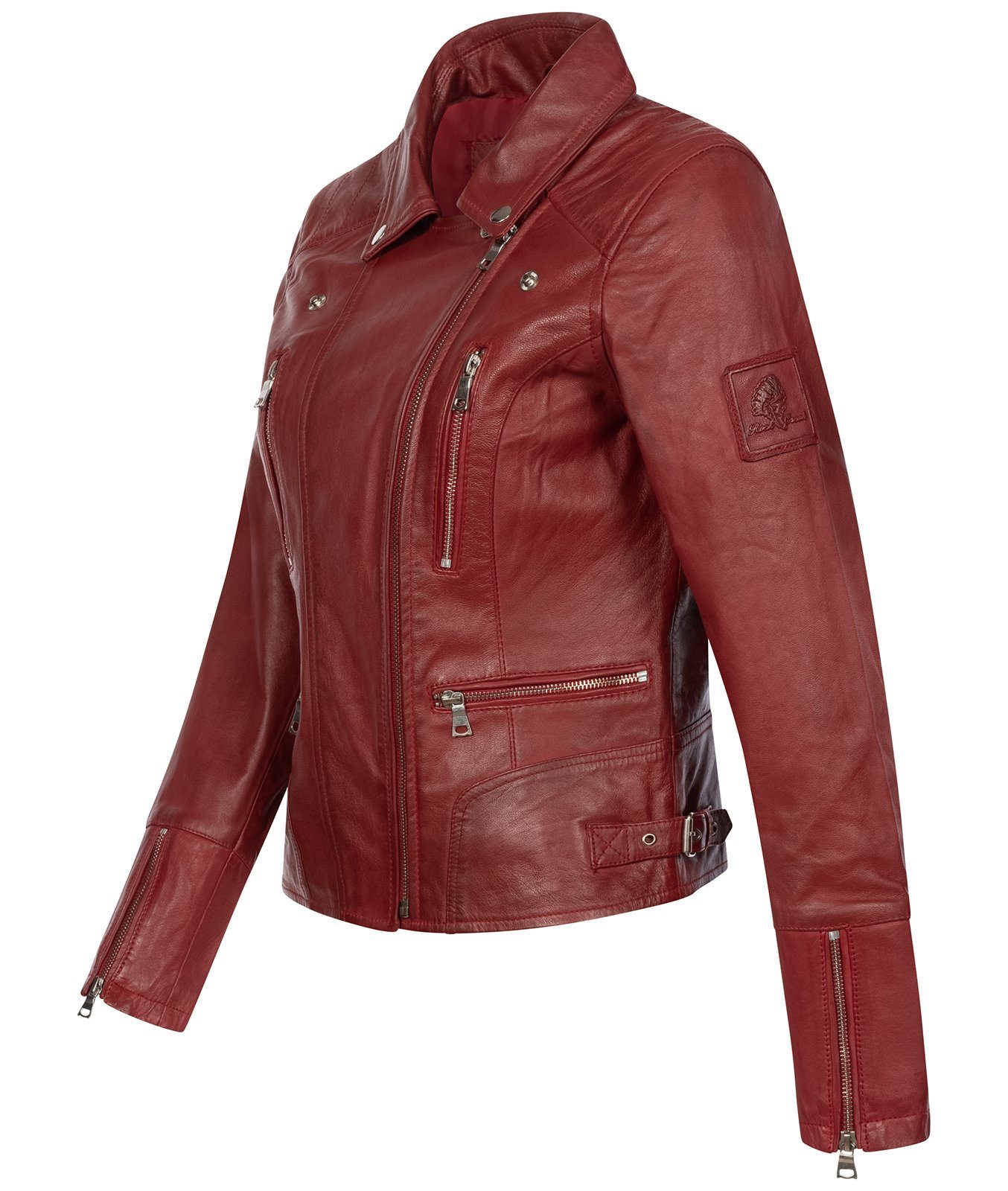 Rock Creek Lederjacke Lederjacke Rot Damen D-490