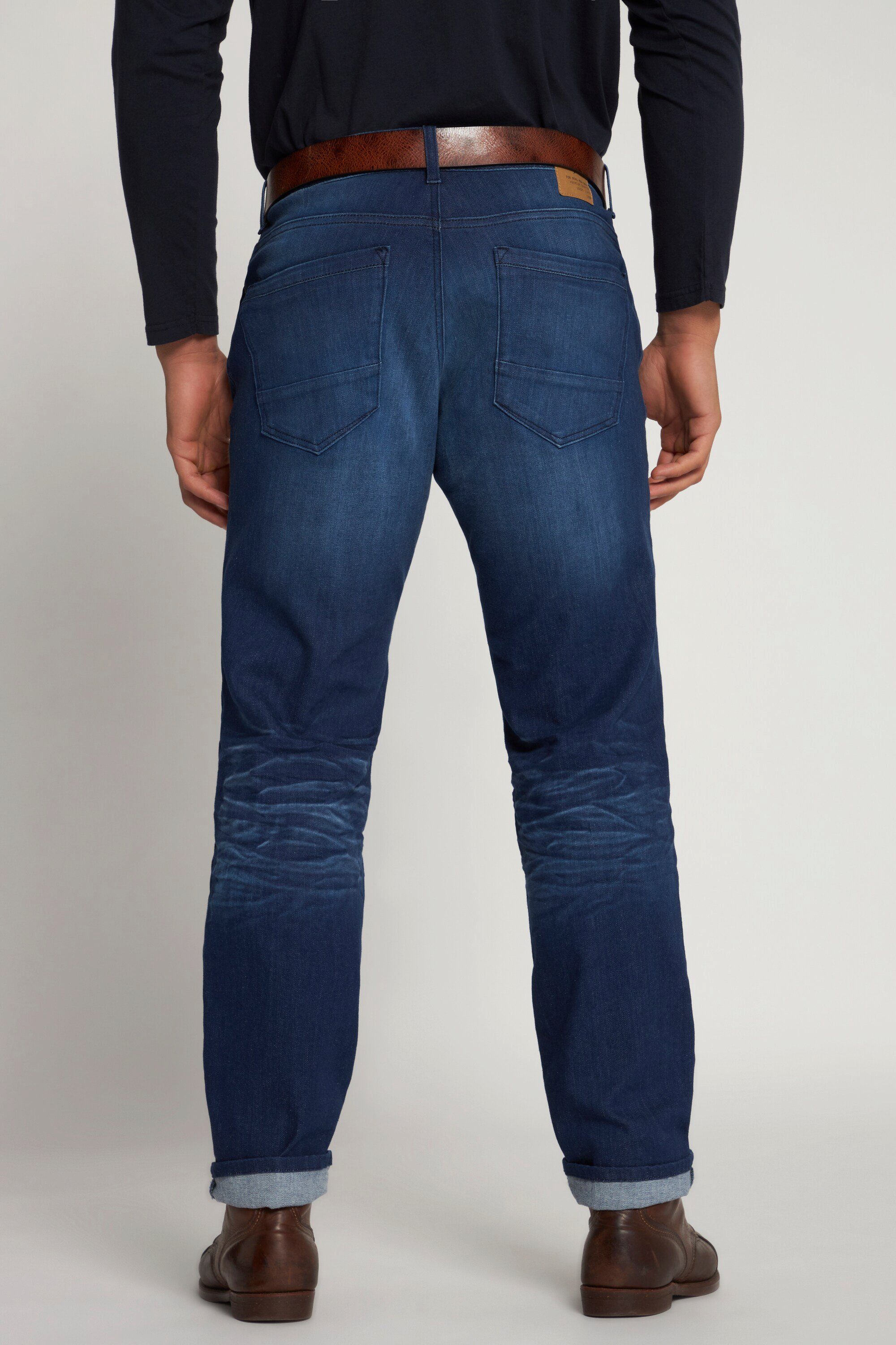 Loose 5-Pocket-Jeans Fit Look Tapered denim Vintage Denim Jeans JP1880 blue