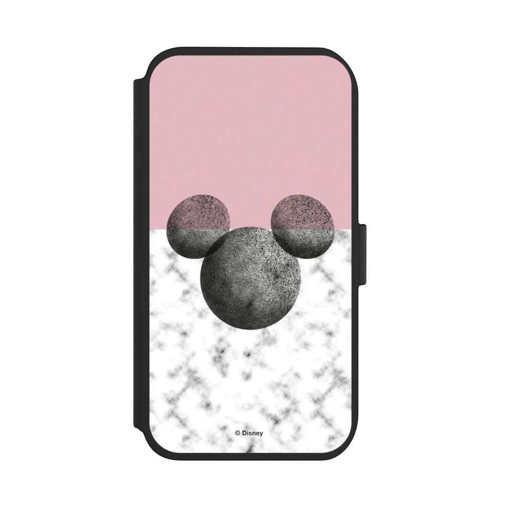 NIVOCASE Handyhülle Disney Marmor Minnie Mouse Mickey Mouse Marmor, Apple iPhone 11 Klapphülle Handyhülle aus Kunst Leder NIVOflip schwarz