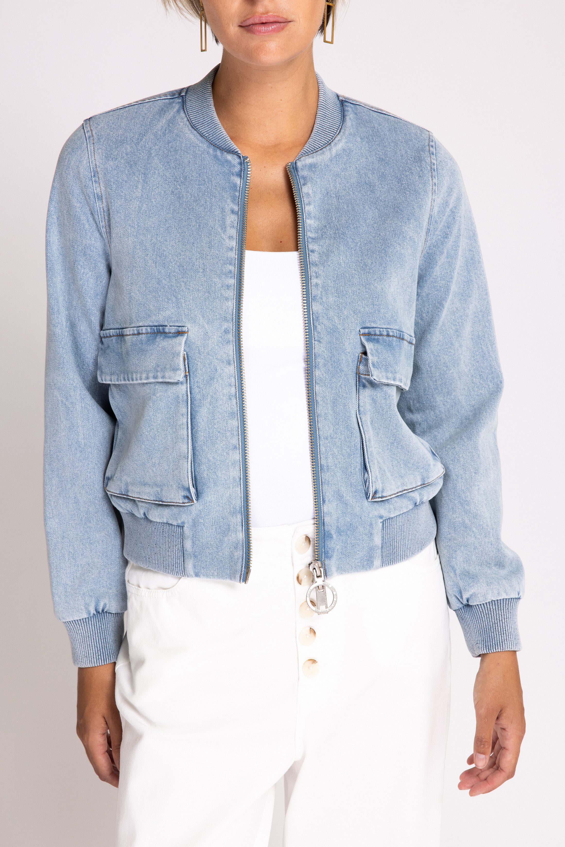 Zhrill Blouson ZHJULIE in Unifarbe günstig online kaufen