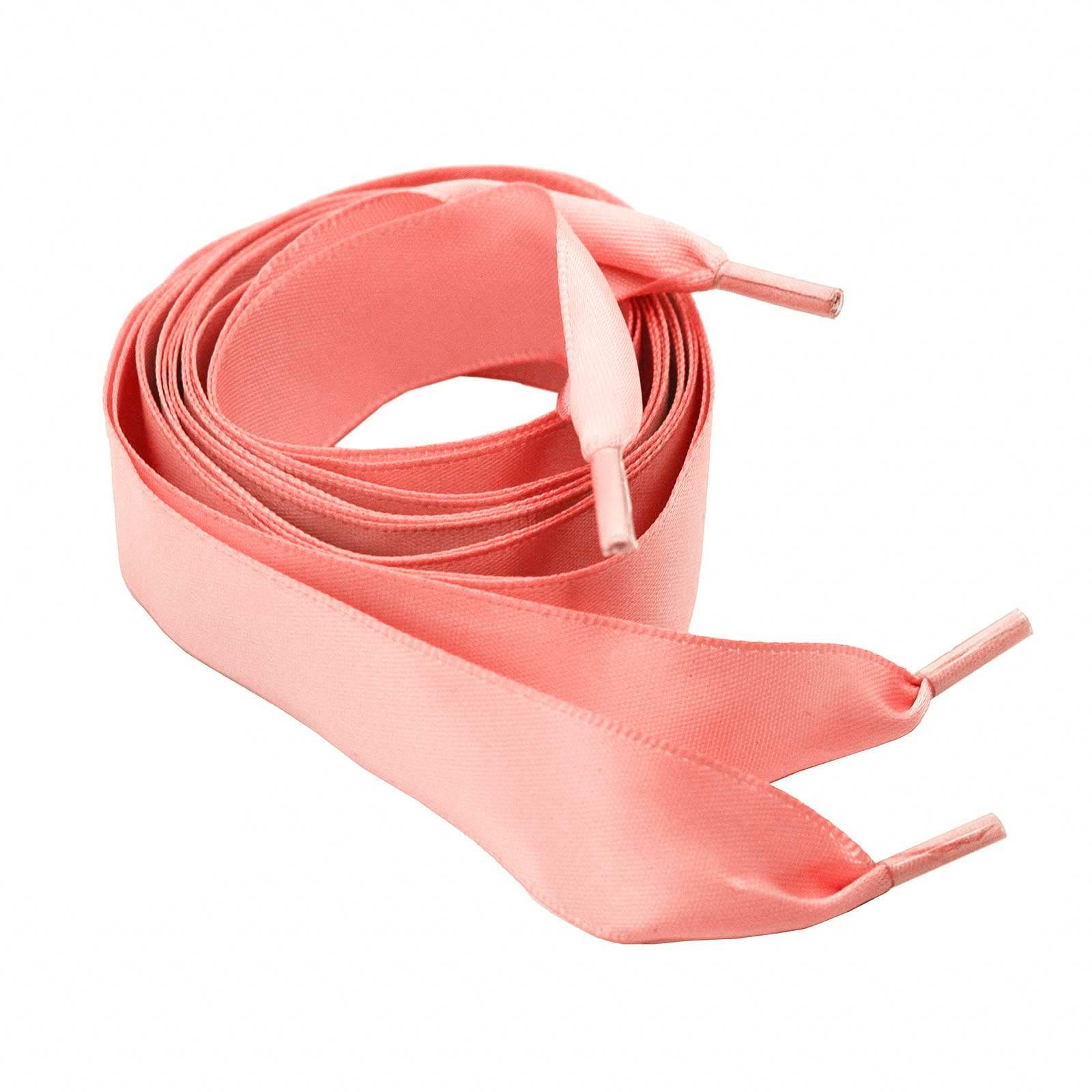 maDDma Schnürsenkel 1 Paar Schnürsenkel Satin 110cmx19mm Bekleidungskordel Kordel, 110 x 1.9 cmkoralle