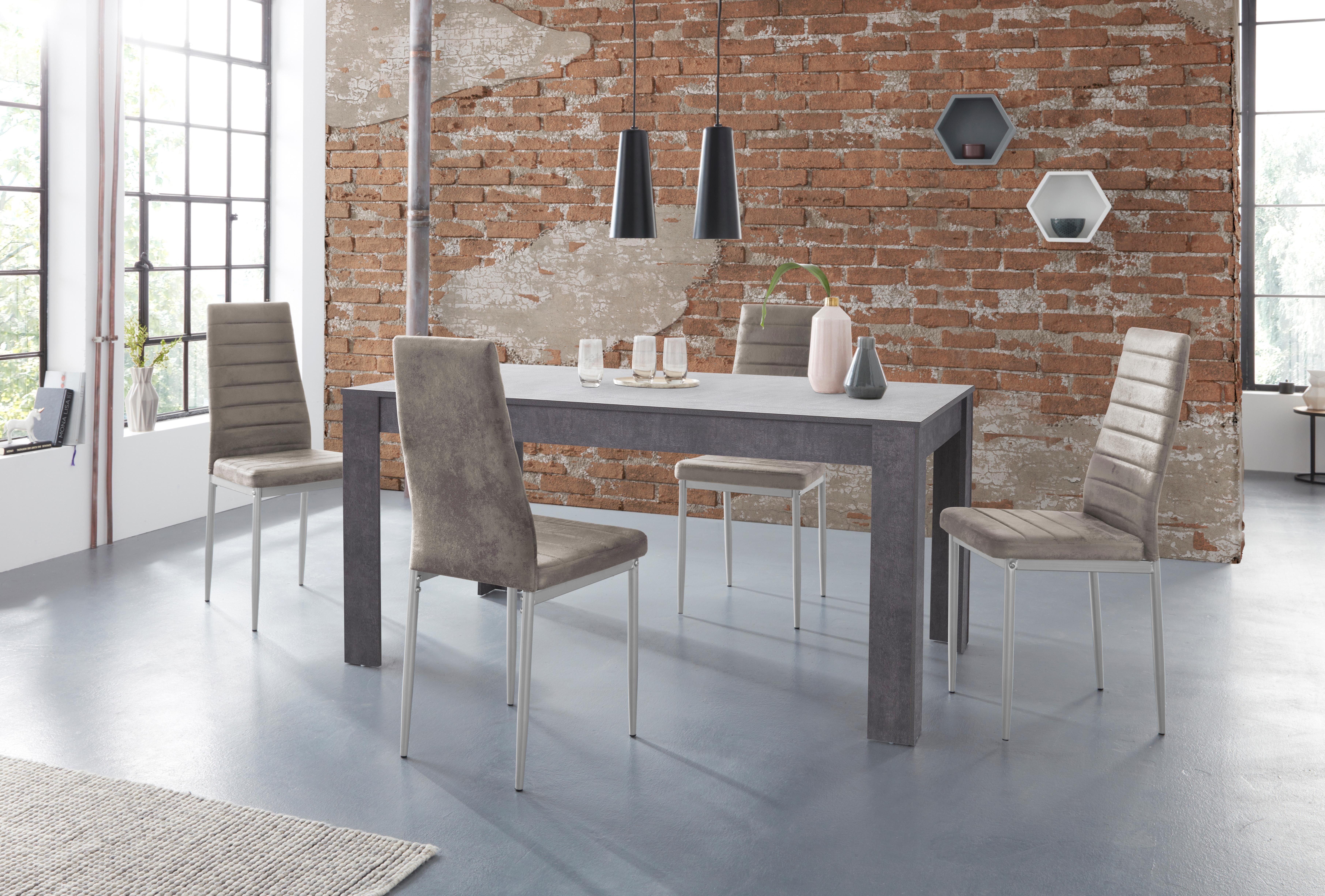 OTTO home Essgruppe Lynn160/Kate, (Set, 5-tlg), Tisch mit 4 Stühlen