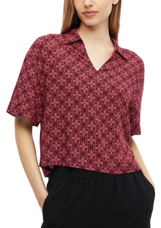 s.Oliver Druckbluse Sommerbluse mit Allover-Print