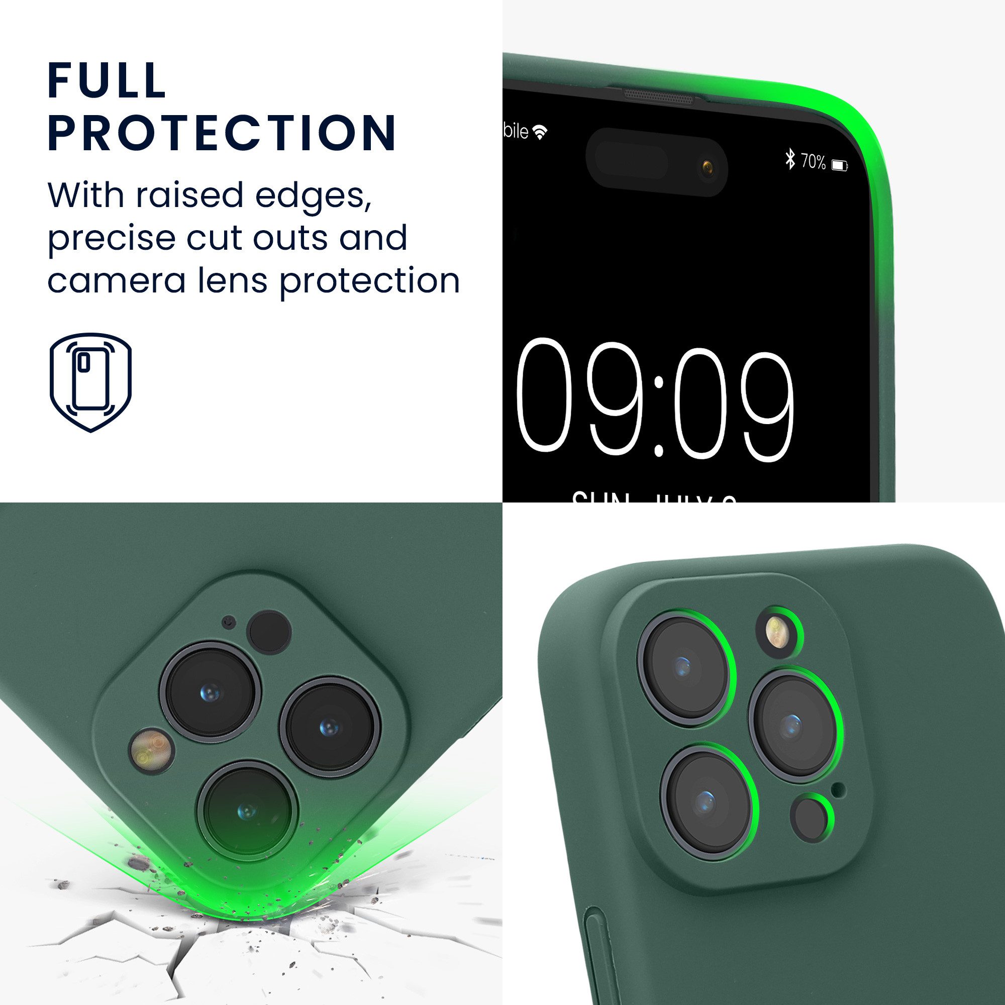 kwmobile Smartphone-Hülle Handyhülle für Apple iPhone 16 Pro Max Hülle, gummierte Handy Silikon Case - Schutzhülle Cover