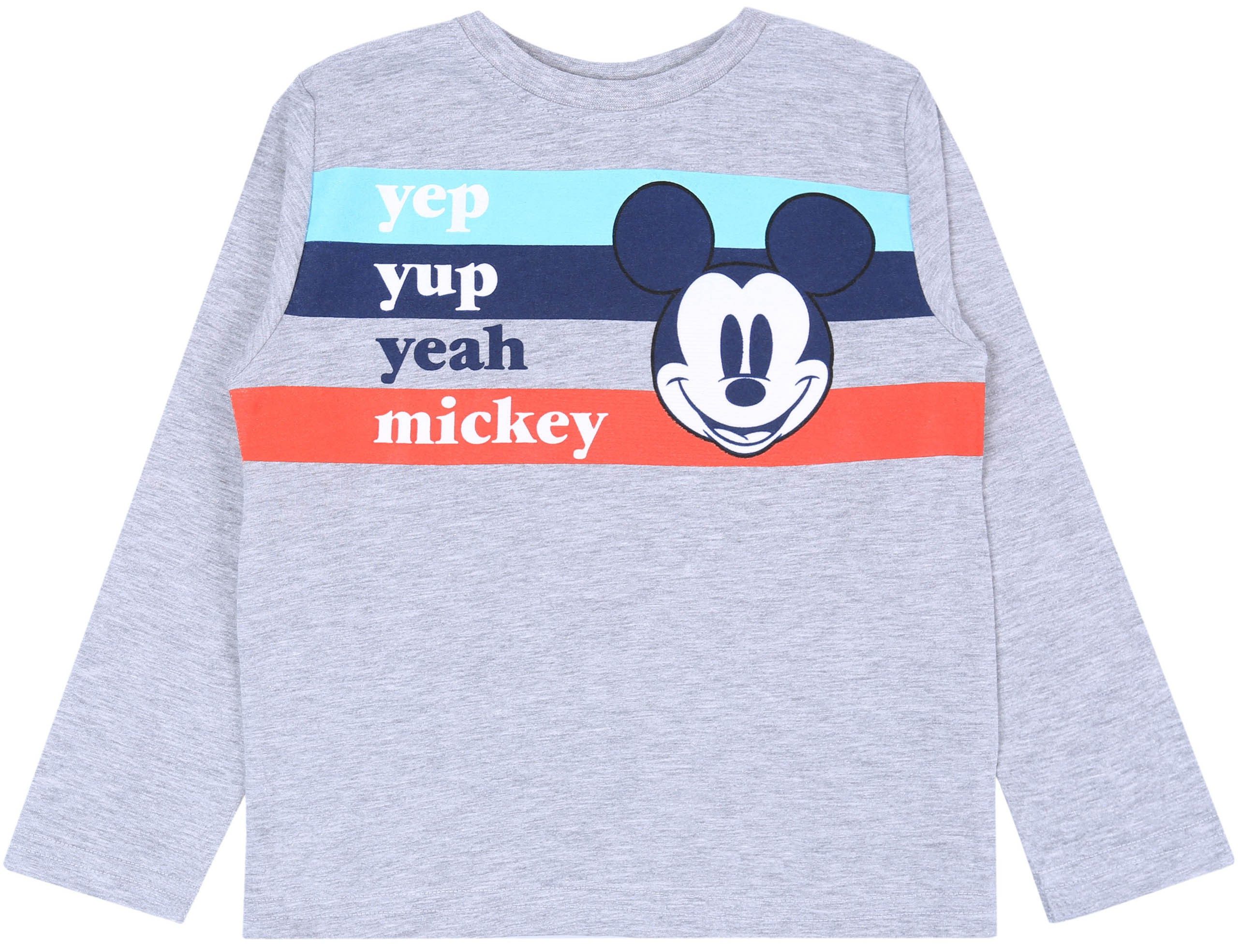Langarmbluse Graue Bluse Mickey Maus DISNEY 7 Jahre