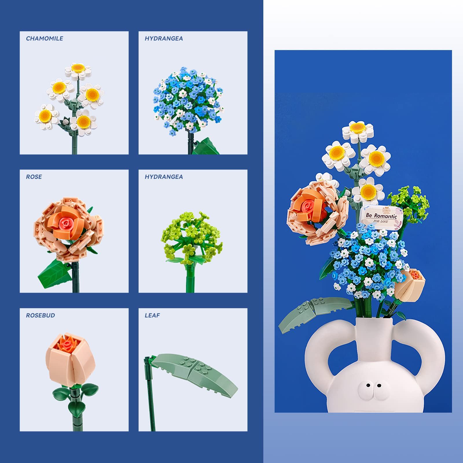 Kunstblumenstrauß Bouquet Building Set 680PCS Spielbausteine günstig online kaufen