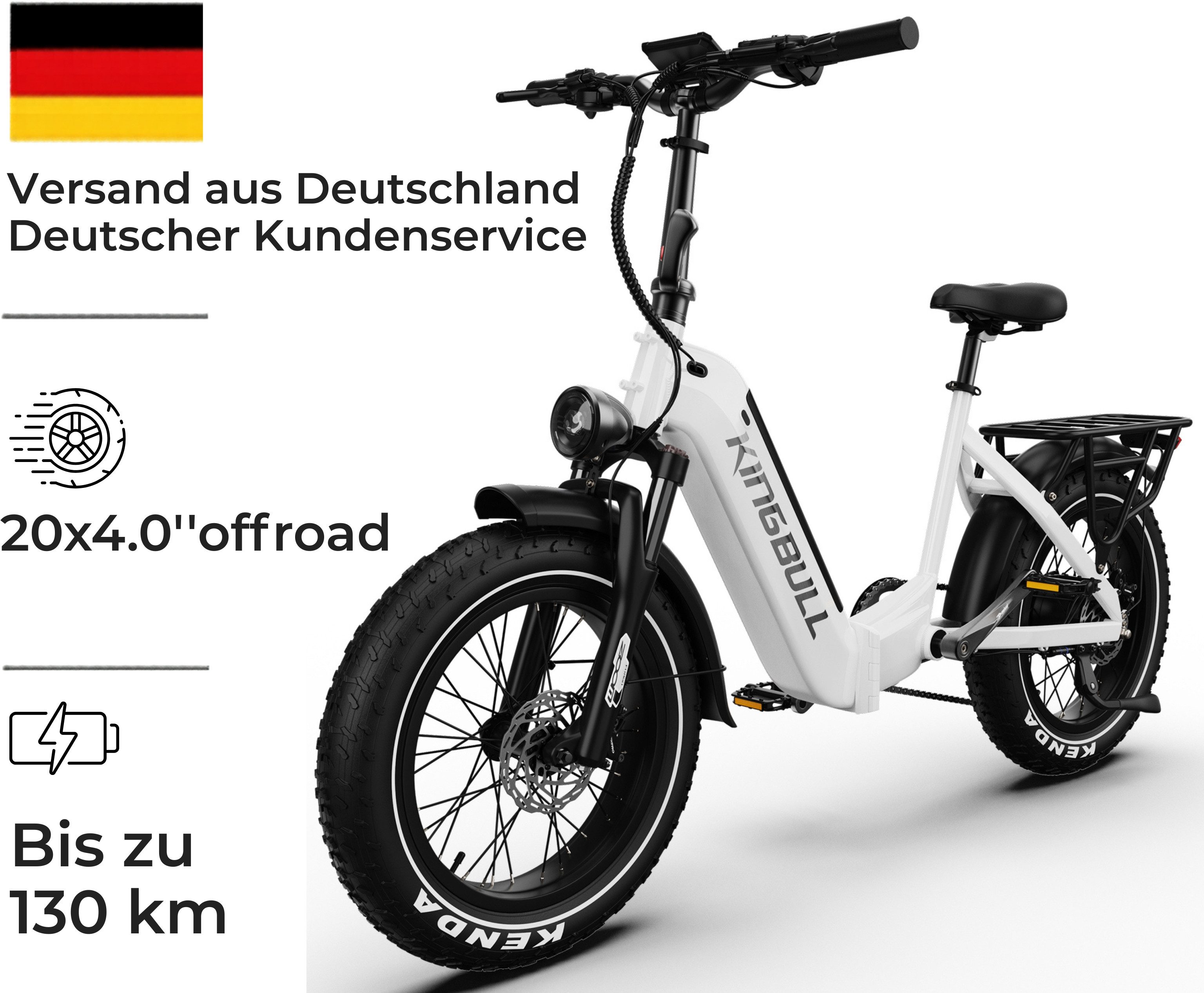 PIXAR E-Bike Cityrad 26 Zoll faltbar Offroad Fatbike Elektrofahrrad 48V 20Ah Shimano 8-Gang, 8 Gang, Mittelmotor, 960 Wh