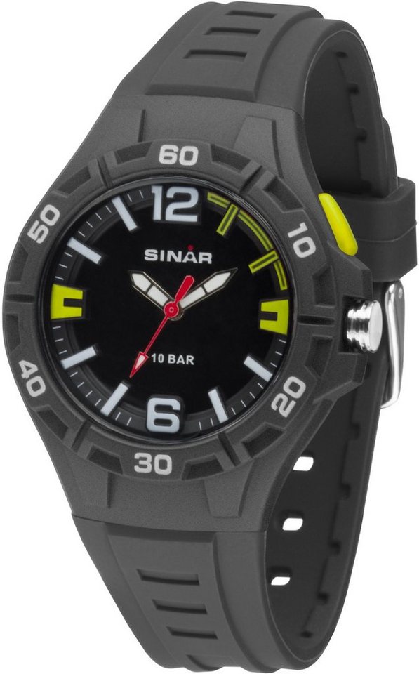 SINAR Quarzuhr XB-37-1, Sportive Armbanduhr für Herren
