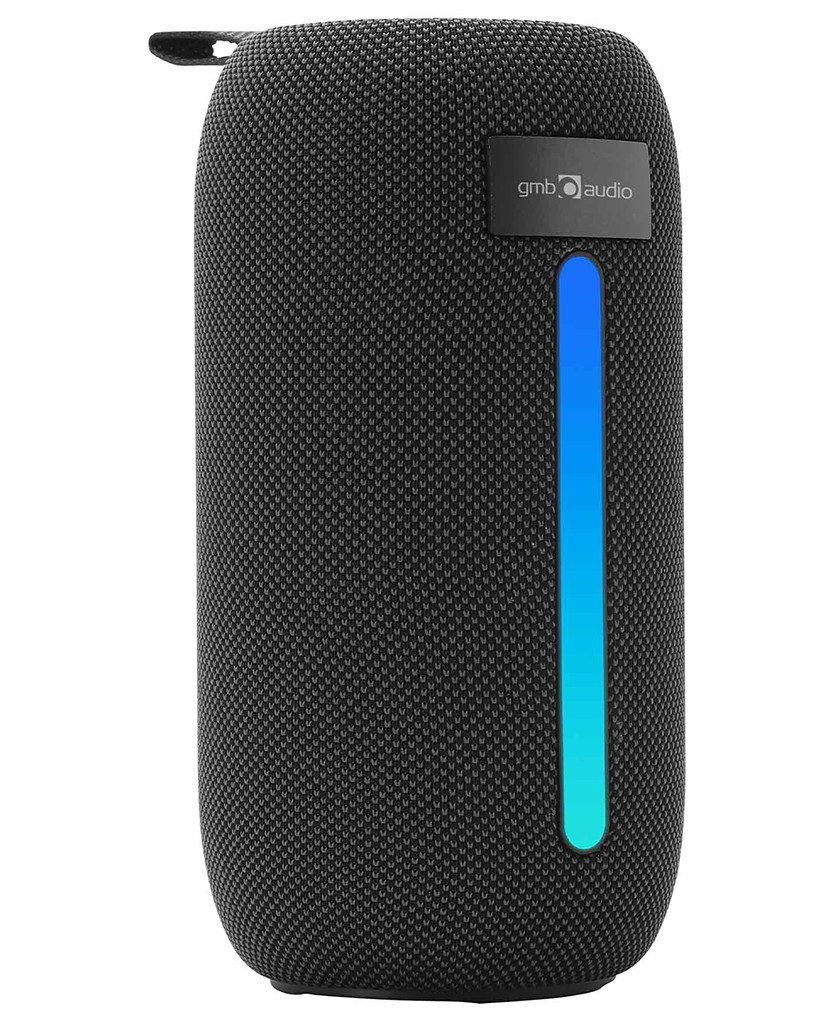 Gembird SPK-BT-LED-07 Bluetooth-Lautsprecher (5 W, Mehrfarbige LED-Lichteffekt: blinkt und ändert die Farbe)