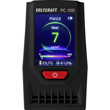 VOLTCRAFT Klimamesser Feinstaub-Messgerät VOLTCRAFT PC-100 Luftpartikel, Luftfeuchtigkeit, T