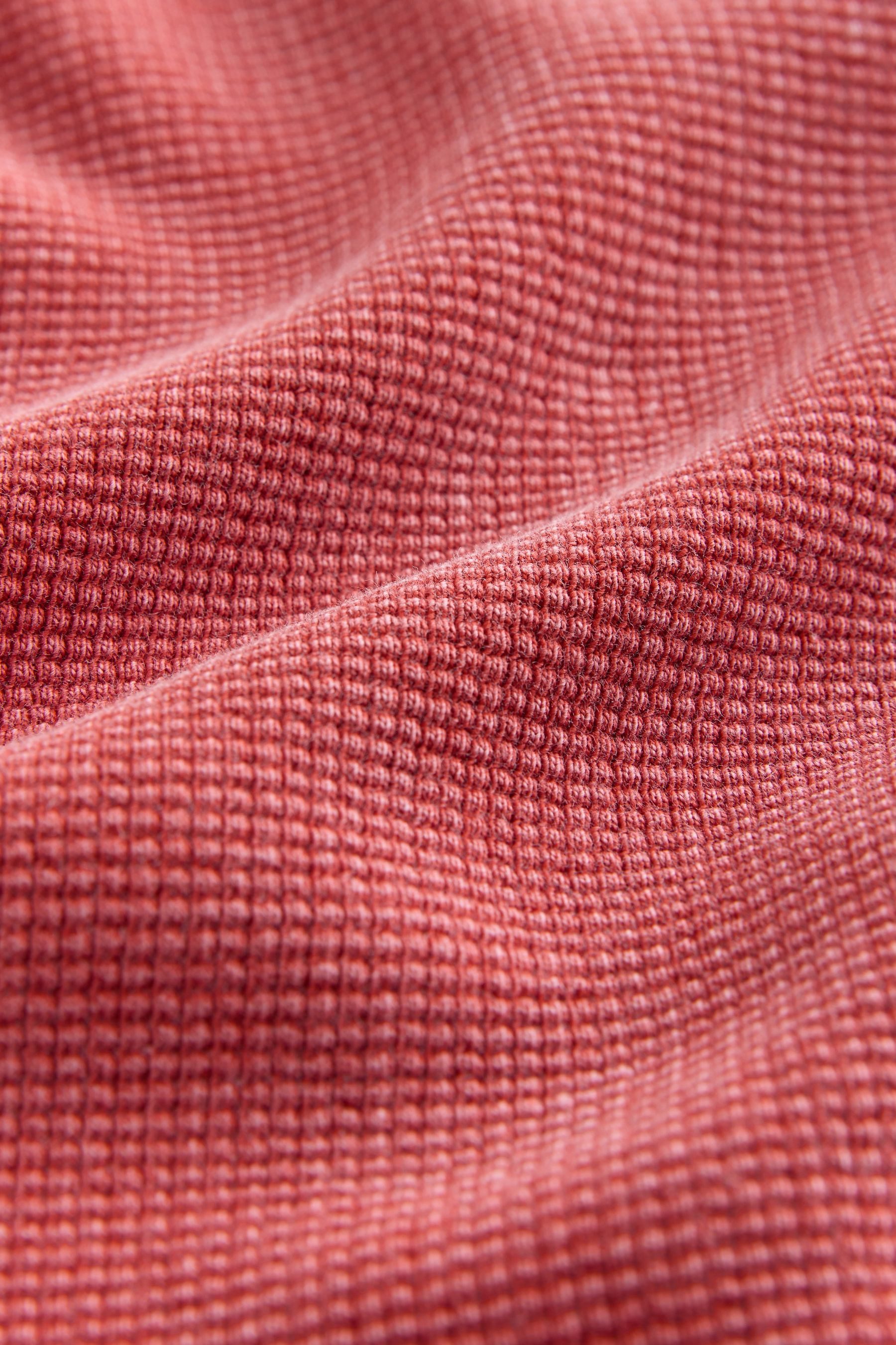 Next Sweater Kastiges Rundhals-Sweatshirt mit Waffelstruktur (1-tlg)