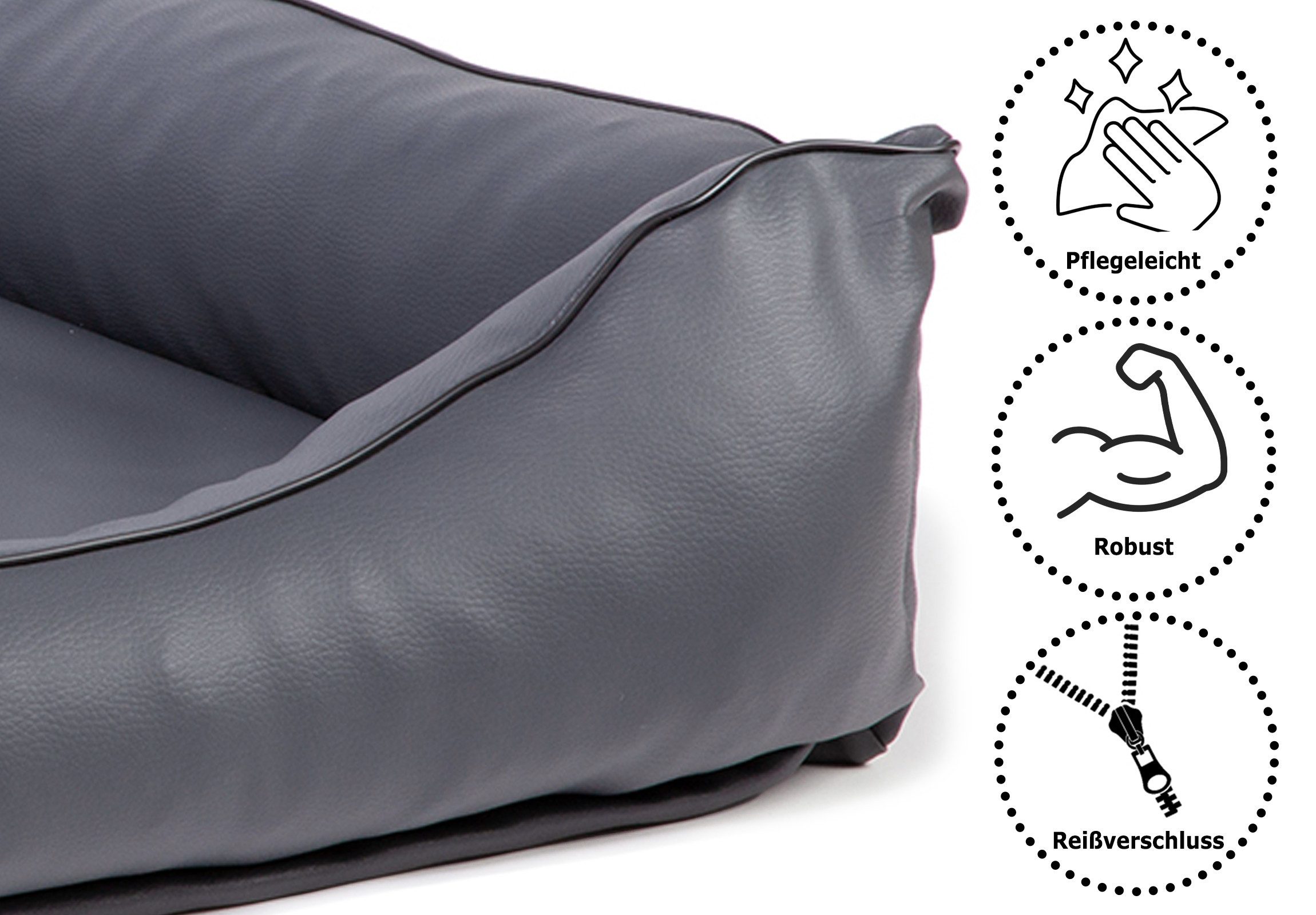CopcoPet Tierbett Paco Hundebett Grau L günstig online kaufen