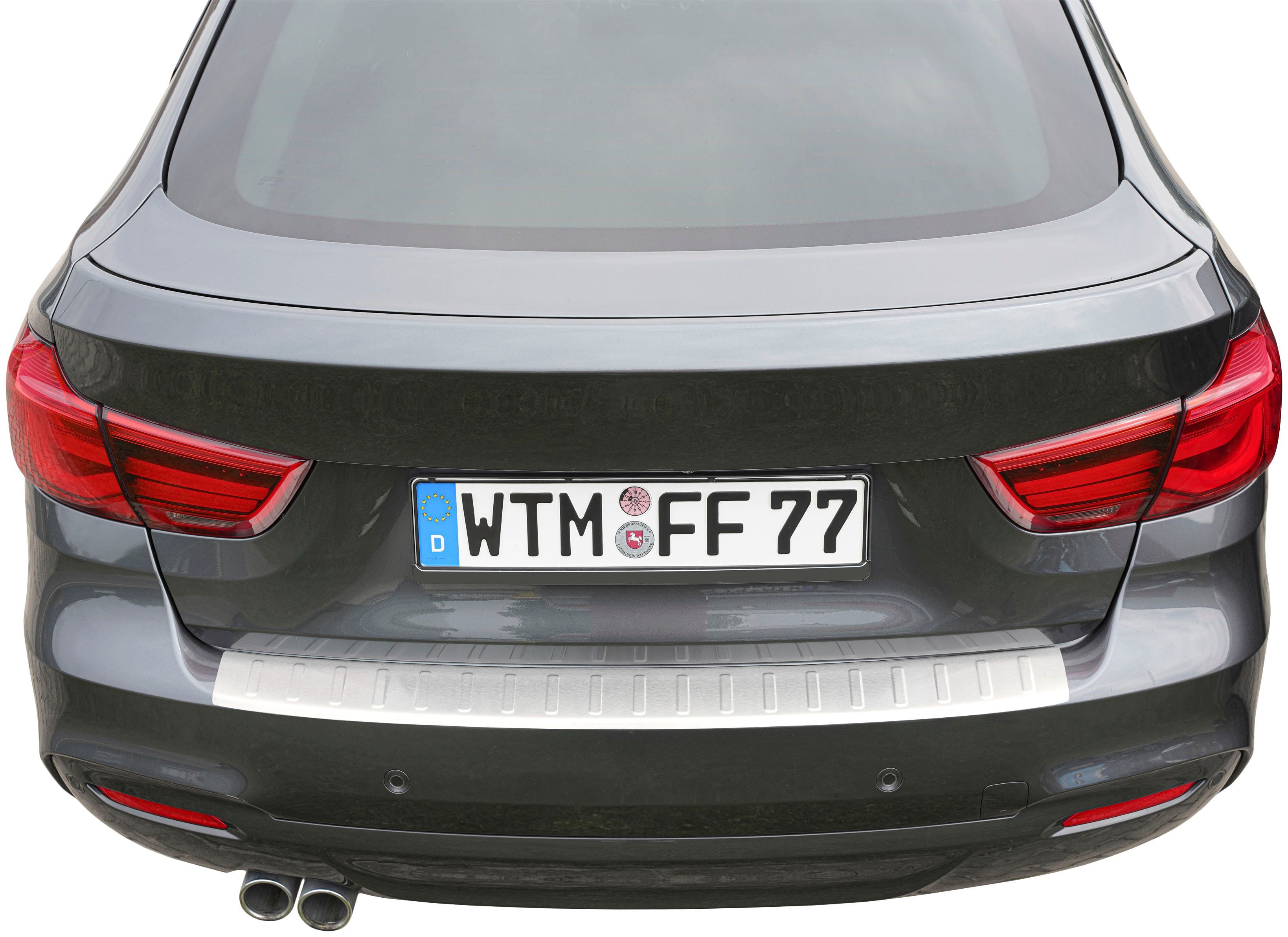 2013-2020, 3er mit matt Edelstahl BMW für gebürstet, Zubehör Ladekantenschutz, Abkantung F34, GT, RECAMBO