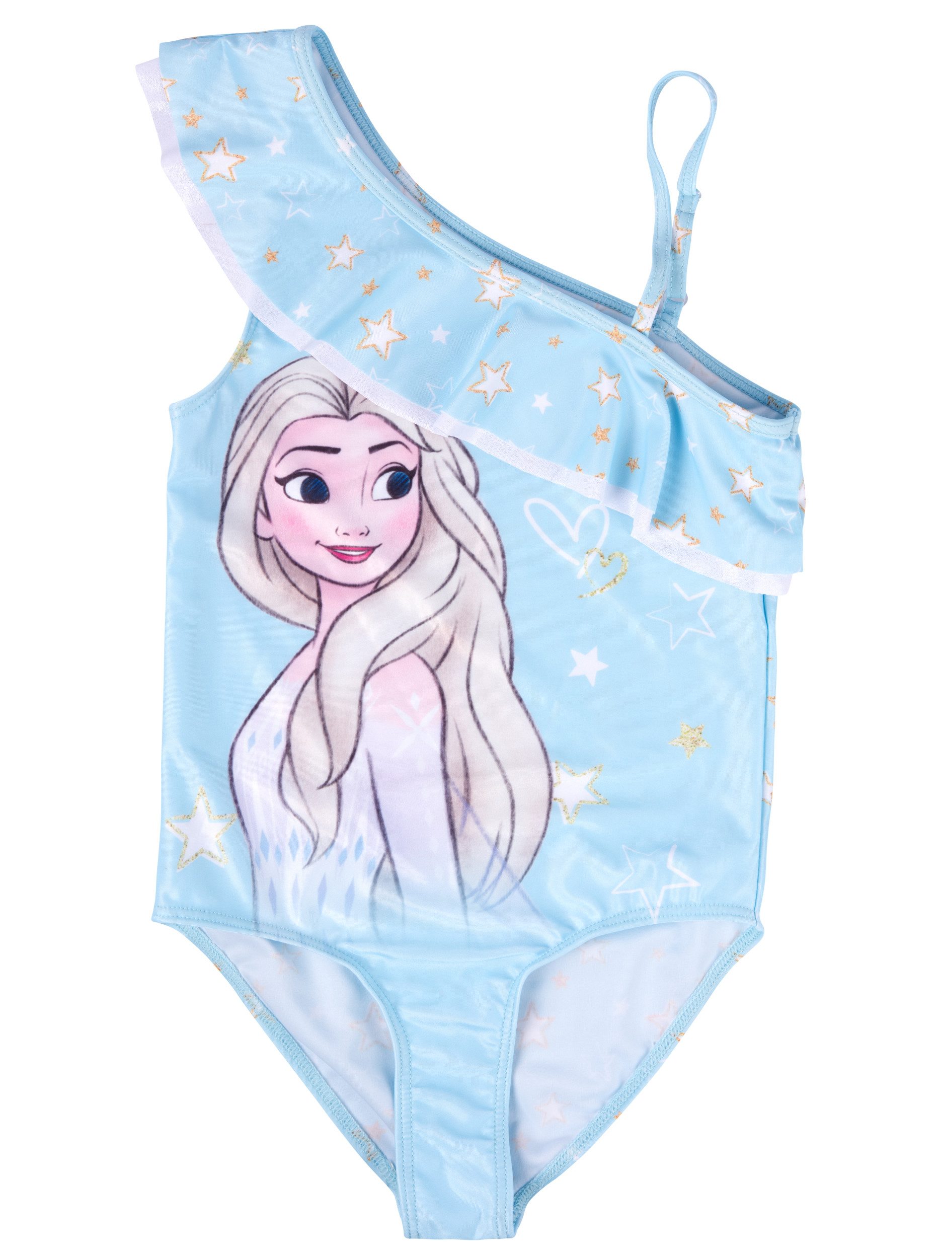 Badeanzug Disney - Die Eiskönigin - Frozen - Elsa, Zweiteiler mit Rüschen